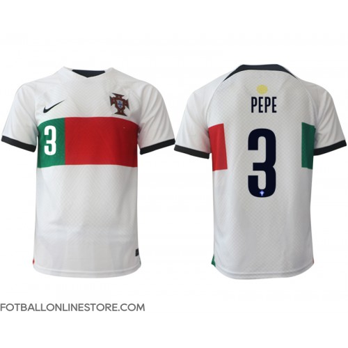 Billige Portugal Pepe #3 Bortetrøye VM 2022 Kortermet